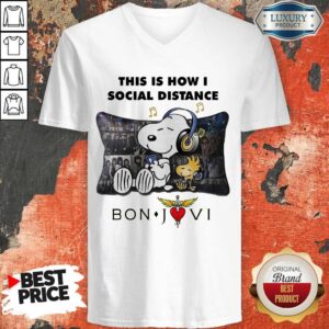 Alternative view of Official This Is How I Social Distance Bon Jovi Shirt