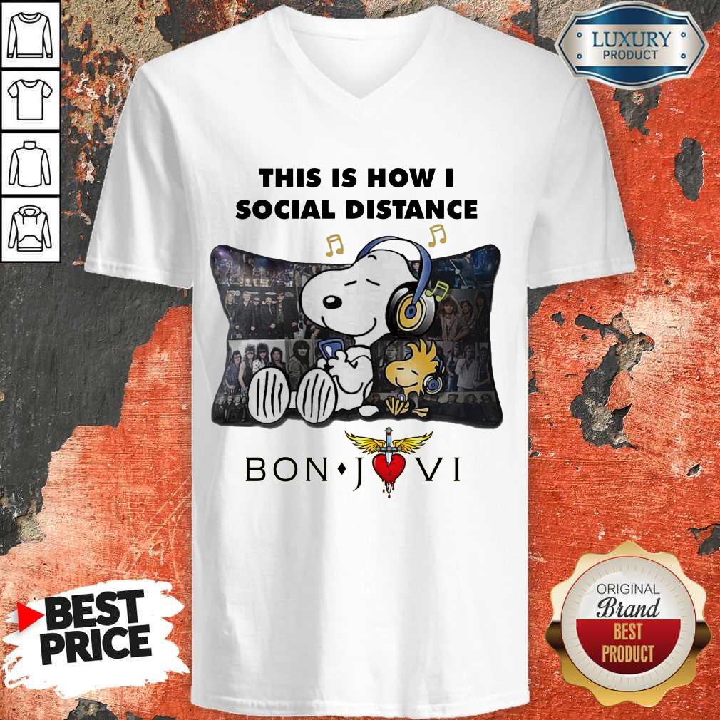 Official This Is How I Social Distance Bon Jovi Shirt - Image 2