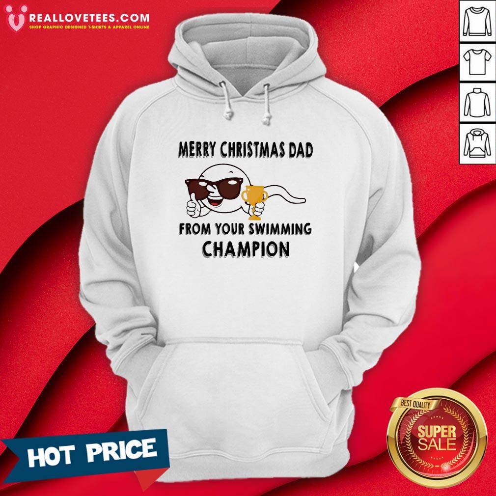 Vip Merry Christmas Dad From Your Swimming Champions Shirt - Image 4