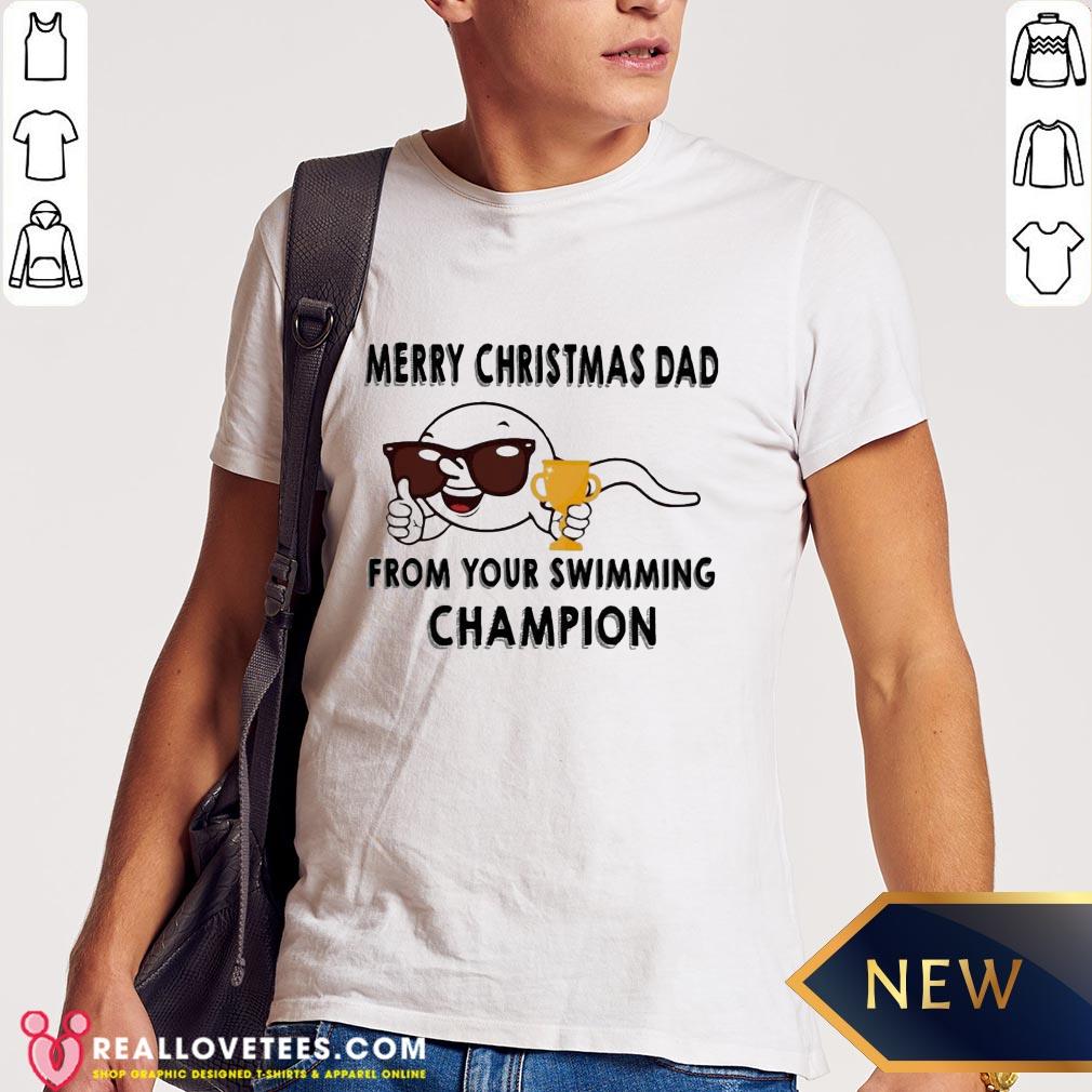 Vip Merry Christmas Dad From Your Swimming Champions Shirt