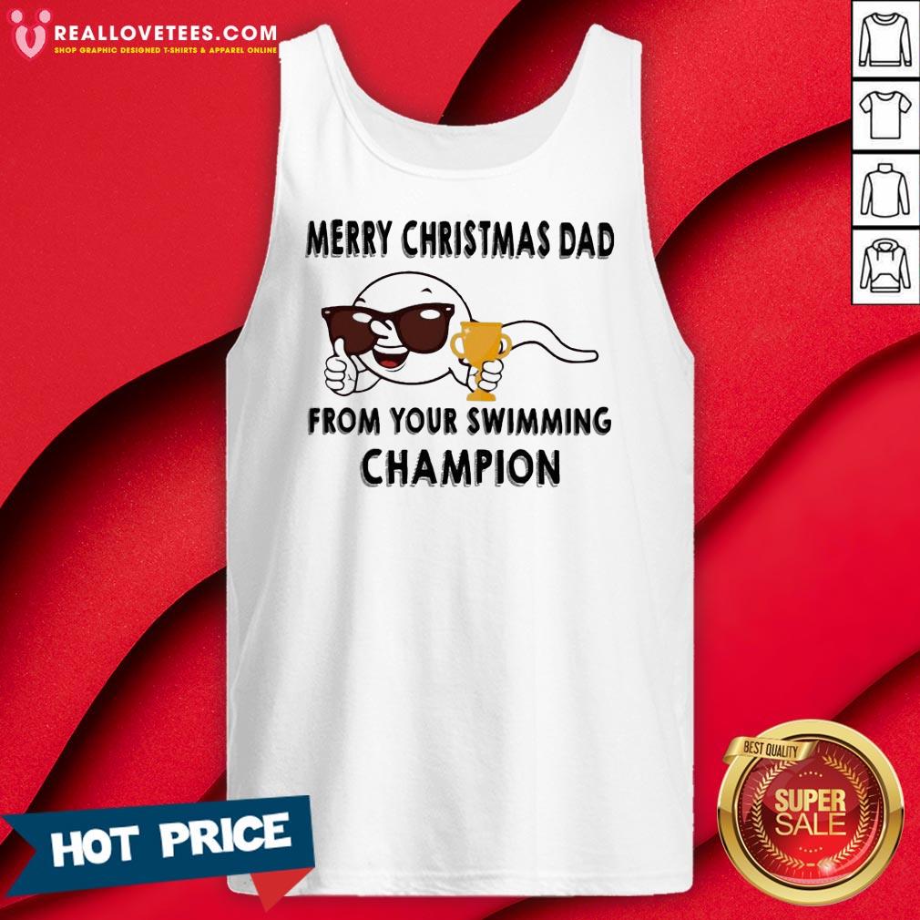 Vip Merry Christmas Dad From Your Swimming Champions Shirt - Image 2