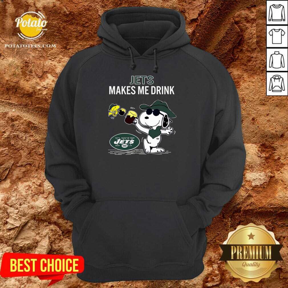 New York Jets Makes Me Drink Snoopy And Woodstock T-shirt - Image 5
