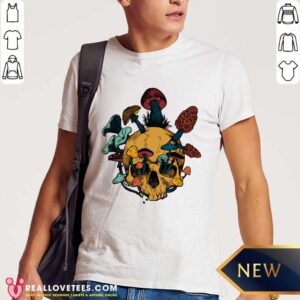 Skull Morels Mushroom Retro Shirt
