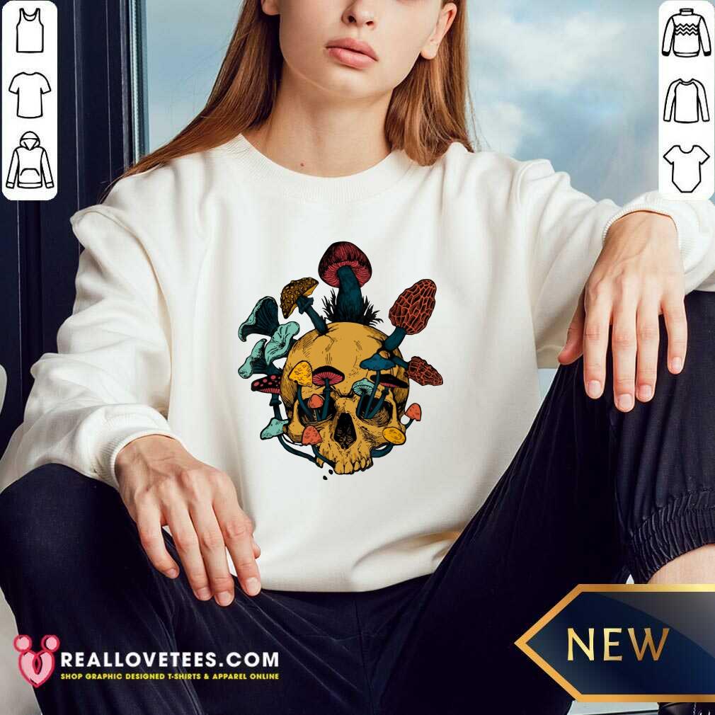 Skull Morels Mushroom Retro Shirt - Image 5
