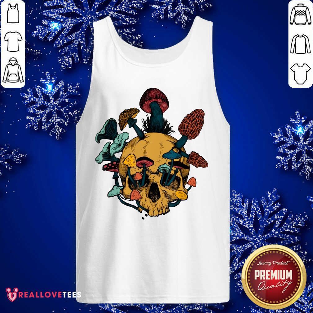 Skull Morels Mushroom Retro Shirt - Image 4