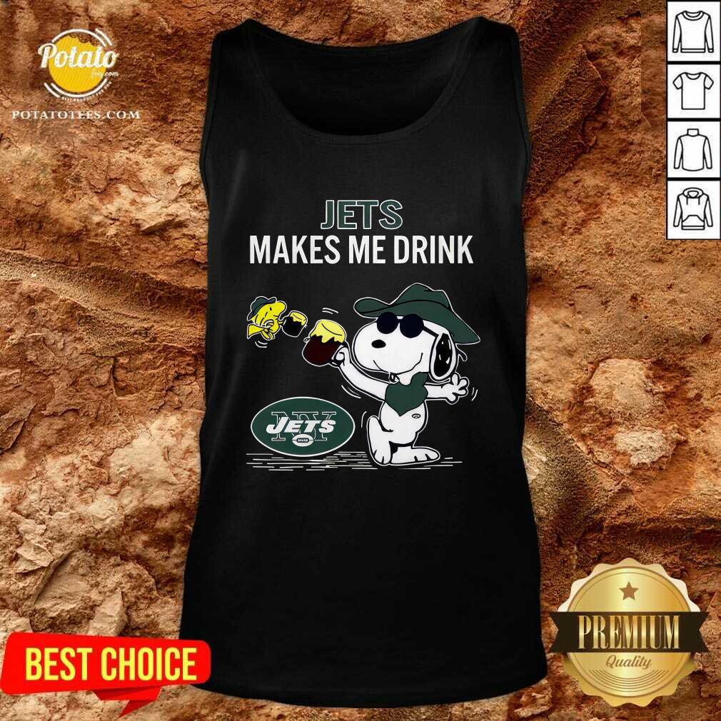 New York Jets Makes Me Drink Snoopy And Woodstock T-shirt - Image 3