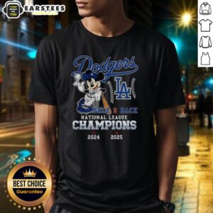 Awesome Mickey Mouse X Los Angeles Dodgers National League Champions Back To Back 2024 2025 T-Shirt