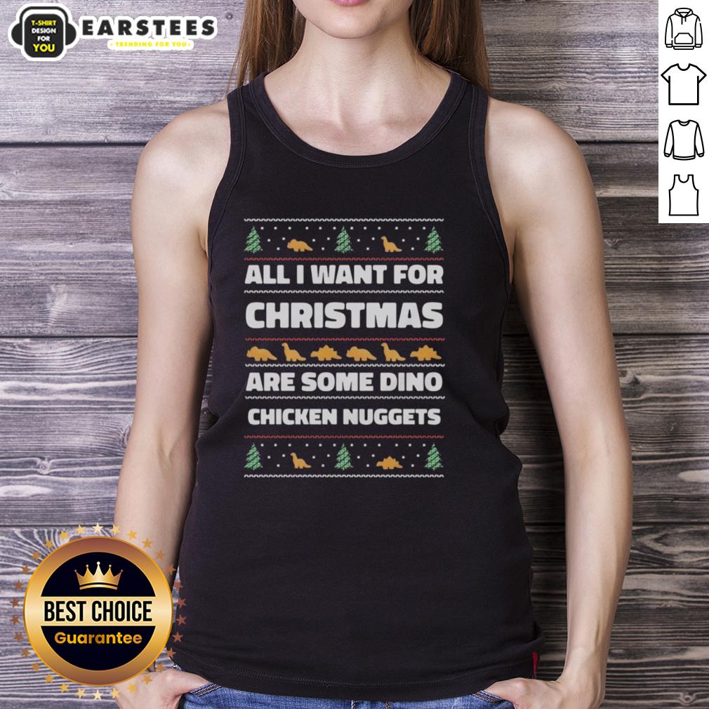 Top All I Want For Christmas Are Some Dino Chicken Nuggets Ugly Christmas T-Shirt - Image 4