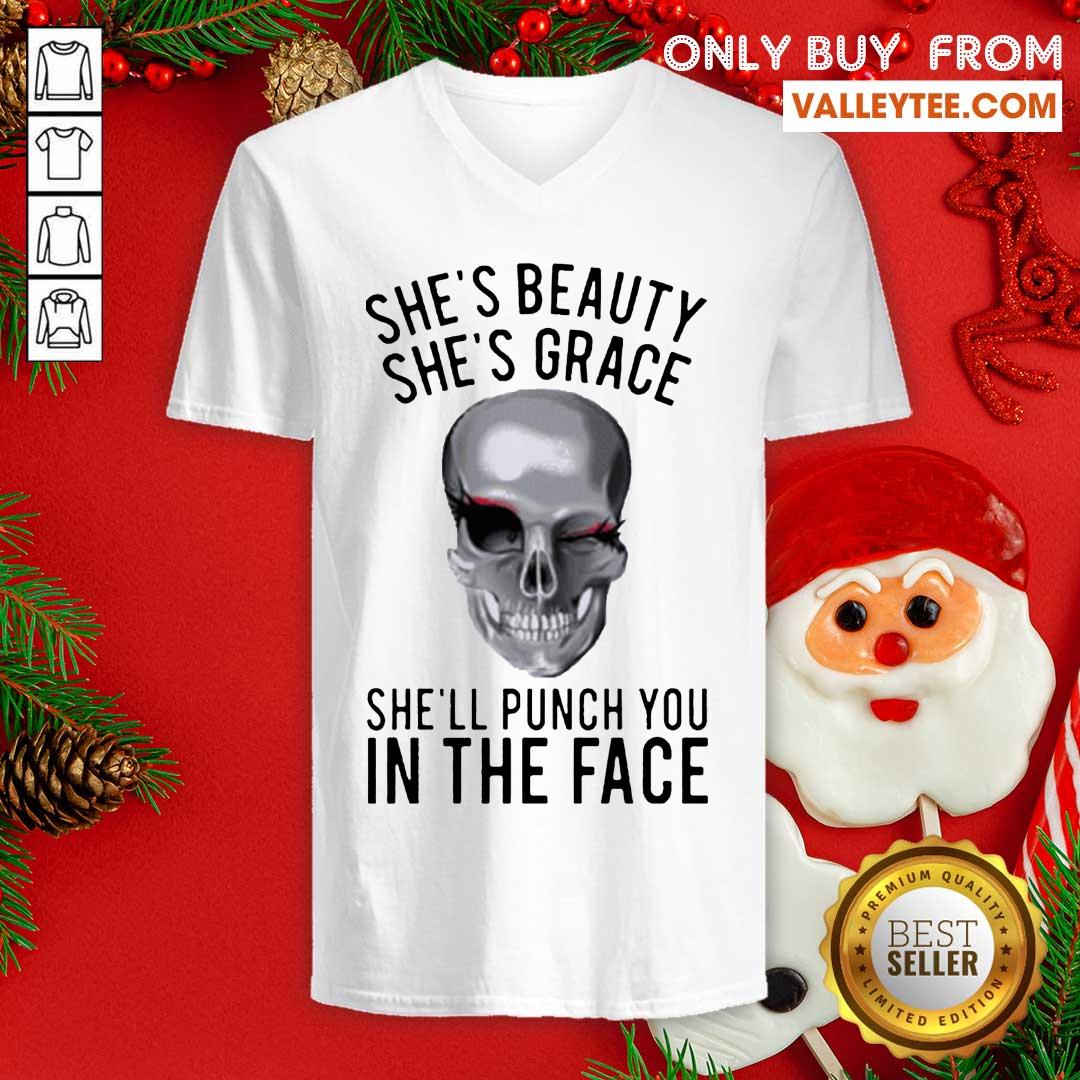 Luxury Shes Beauty Shes Grace Shell Punch You In The Face Gift Shirt - Image 3