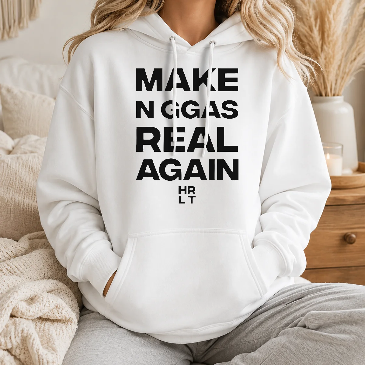 Hot Pretty Make N Ggas Real Again HRLT Text Shirt - Image 6