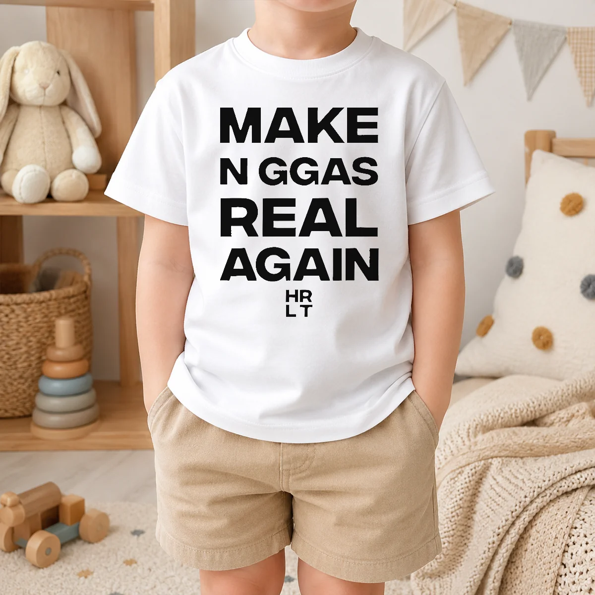 Hot Pretty Make N Ggas Real Again HRLT Text Shirt - Image 9