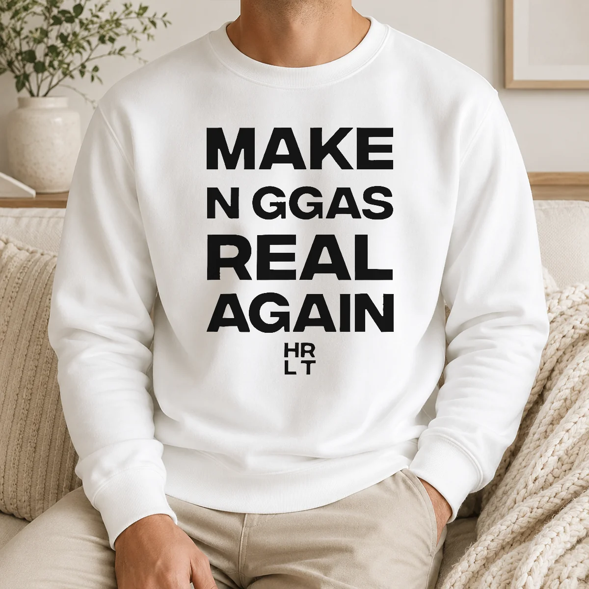 Hot Pretty Make N Ggas Real Again HRLT Text Shirt - Image 7
