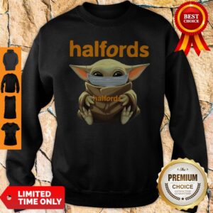 Alternative view of Funny Star Wars Baby Yoda Face Mask Hug Halfords Shirt