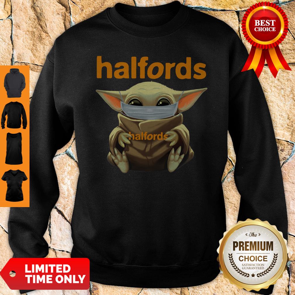 Funny Star Wars Baby Yoda Face Mask Hug Halfords Shirt - Image 2