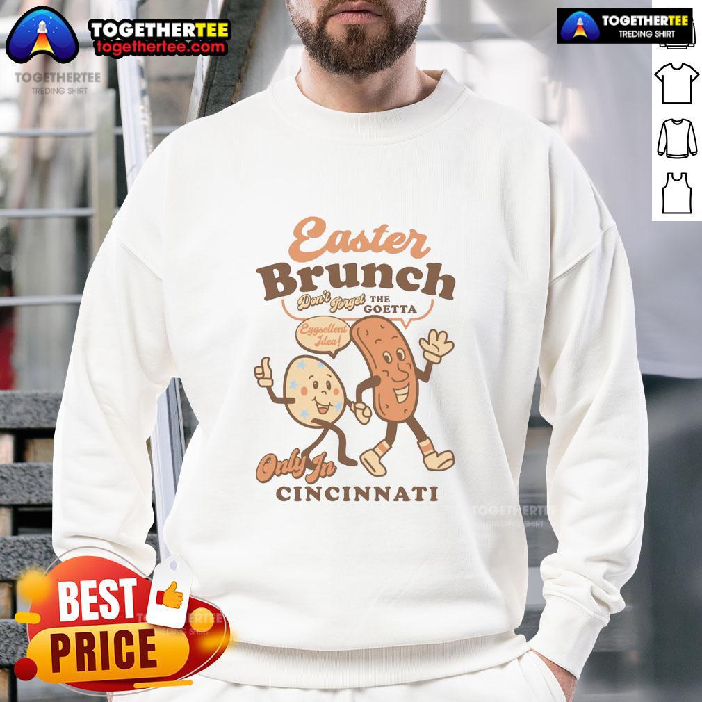 Official Easter Brunch Goetta Egg Cartoon T-Shirt - Image 5