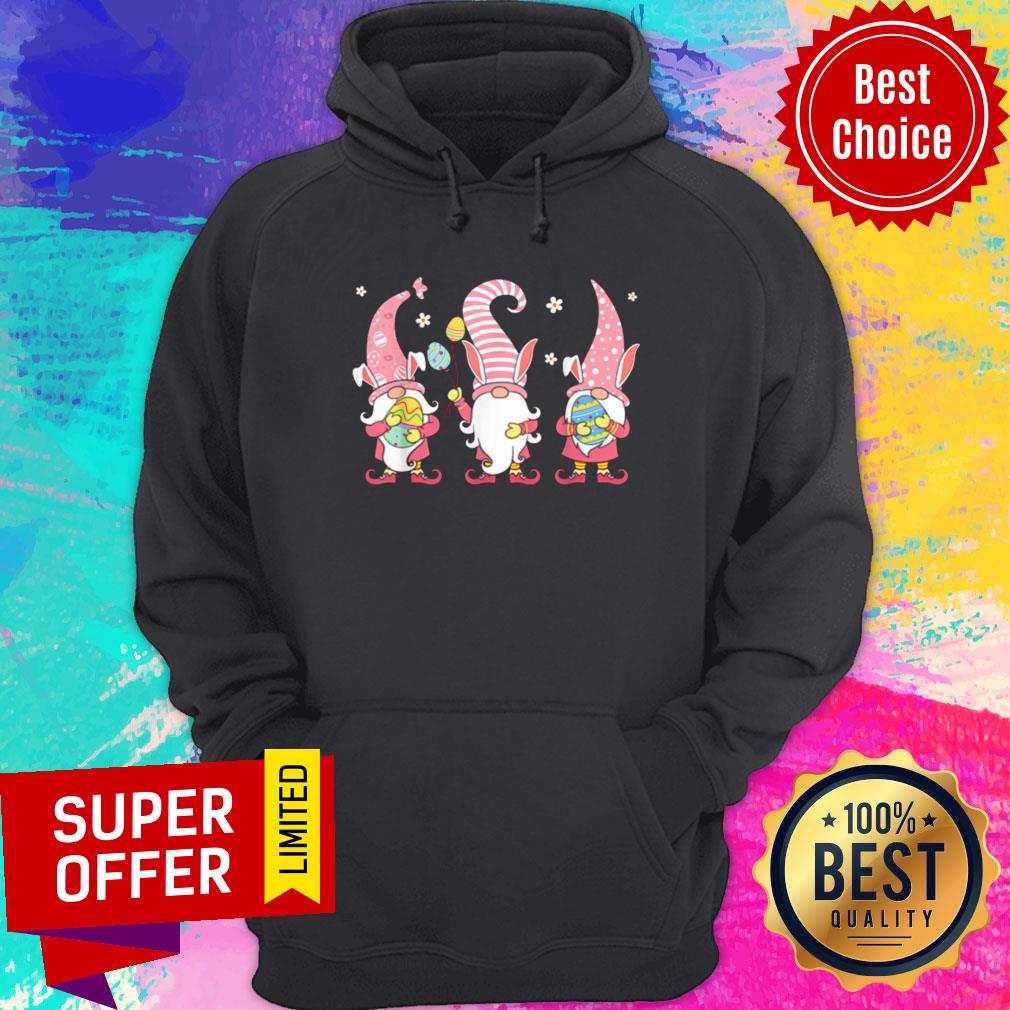 Awesome Three Gnomes Easter Day Bunny Eggs Hunting Shirt - Image 2