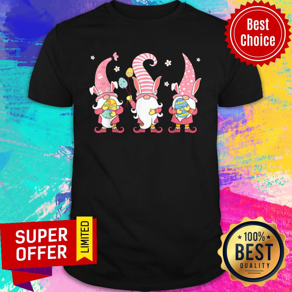 Awesome Three Gnomes Easter Day Bunny Eggs Hunting Shirt