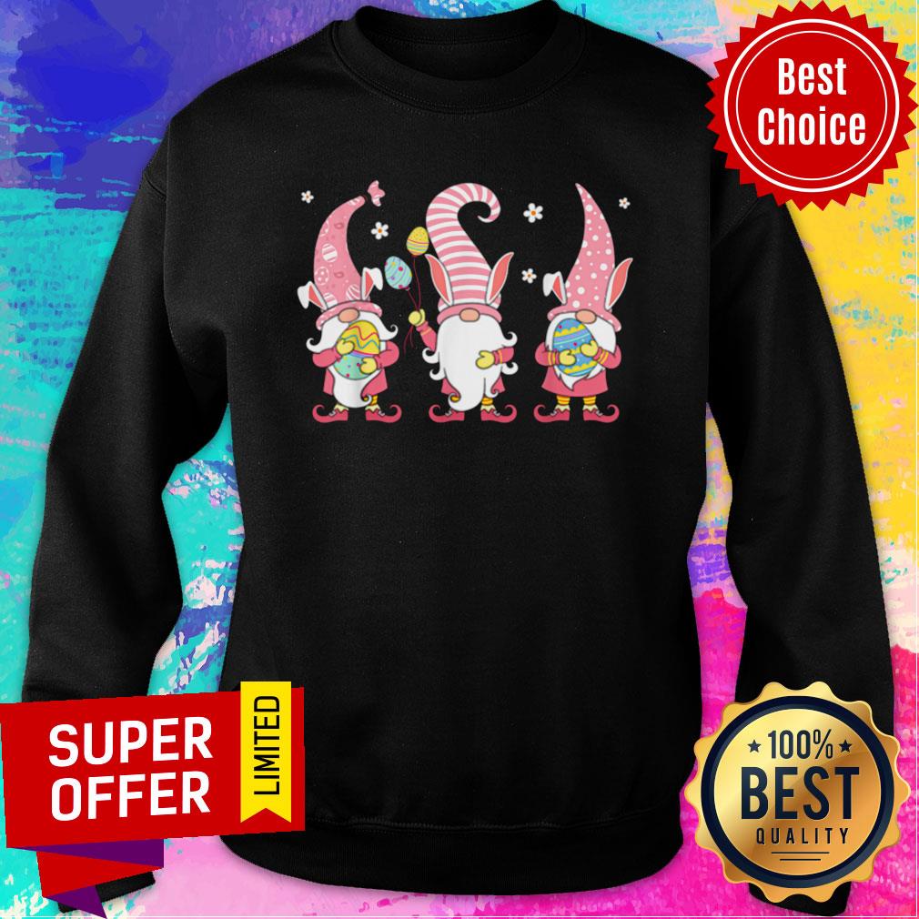 Awesome Three Gnomes Easter Day Bunny Eggs Hunting Shirt - Image 5