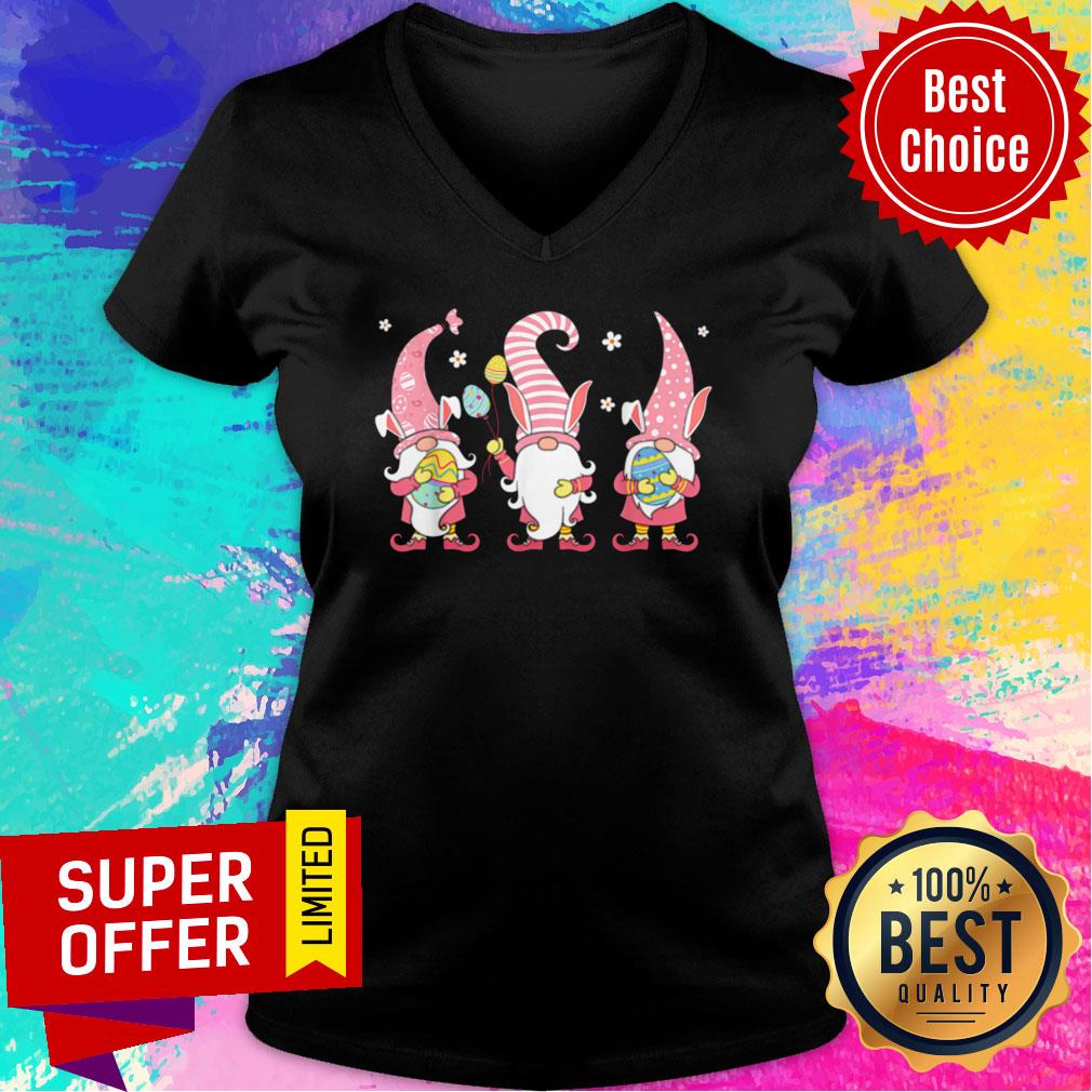 Awesome Three Gnomes Easter Day Bunny Eggs Hunting Shirt - Image 3