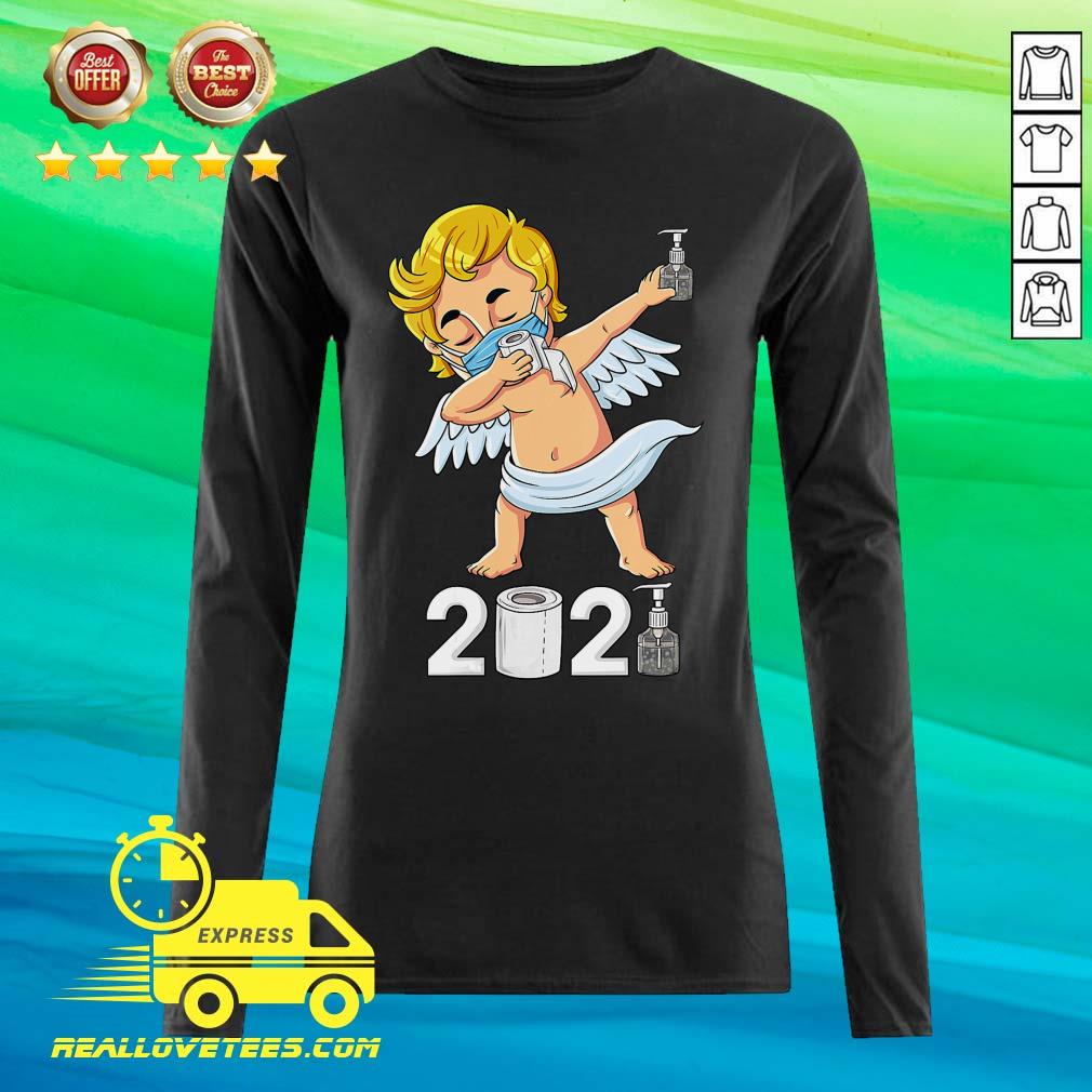 Great Dabbing Cupid In A Mask Funny Valentines Day 2021 Dab Shirt - Image 2