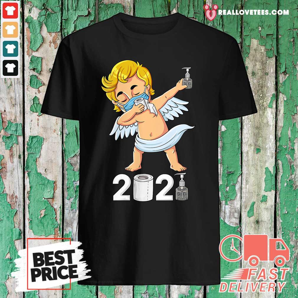 Great Dabbing Cupid In A Mask Funny Valentines Day 2021 Dab Shirt