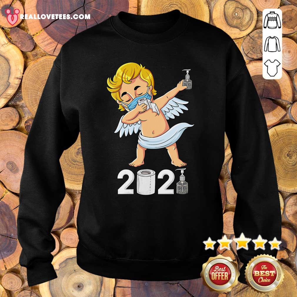 Great Dabbing Cupid In A Mask Funny Valentines Day 2021 Dab Shirt - Image 5
