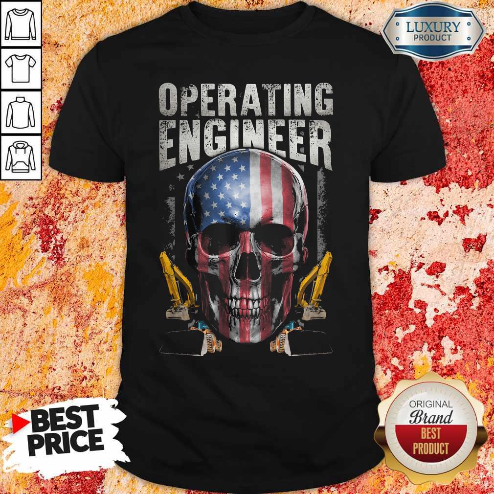 Operating Engineer Skull American Car Draw Shirt