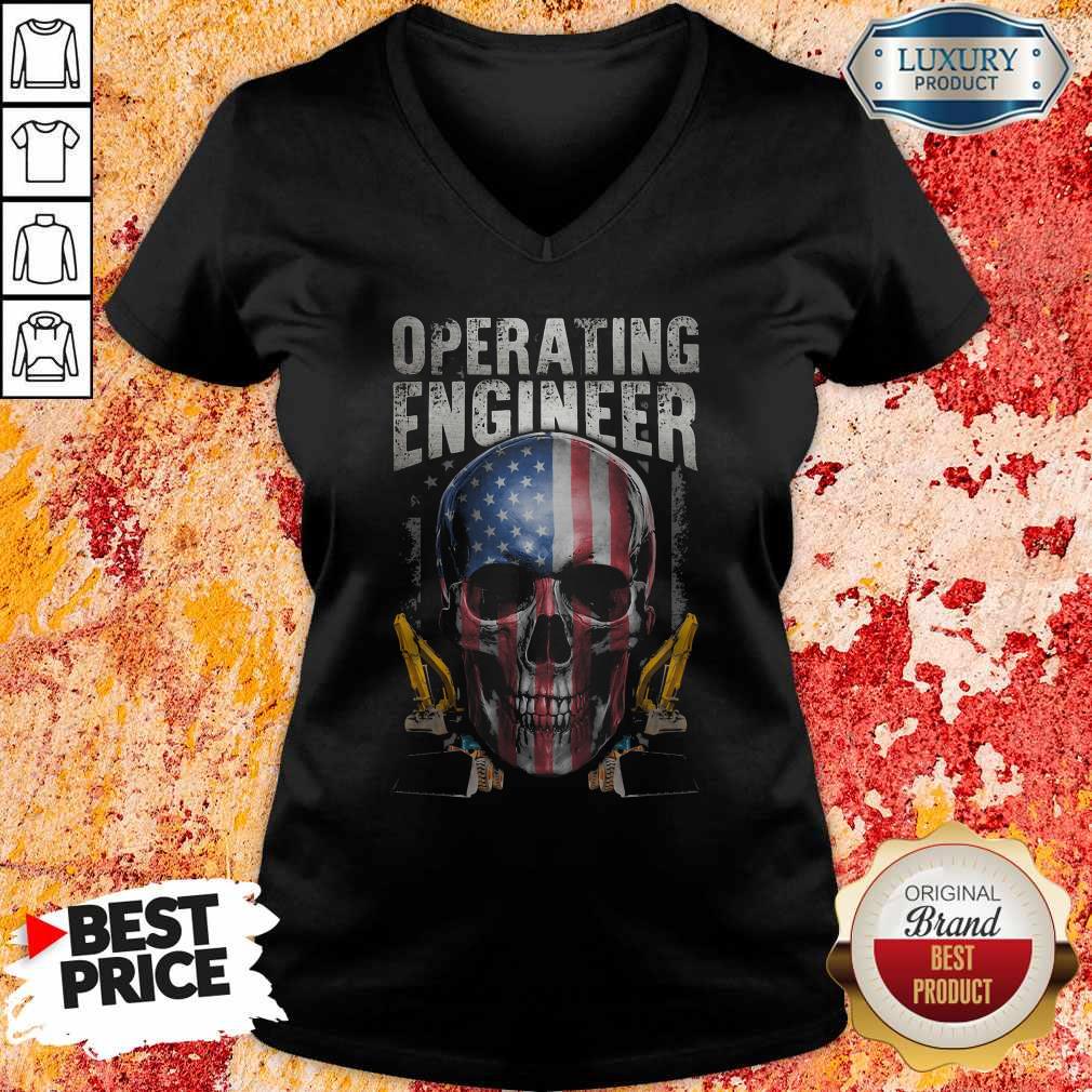 Operating Engineer Skull American Car Draw Shirt - Image 3