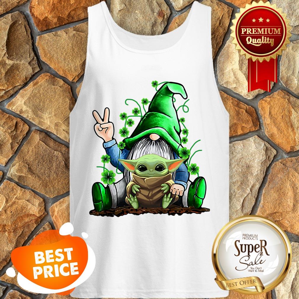 Nice Gnome Hug Baby Yoda Irish St. Patrick’s Day Shirt - Image 3