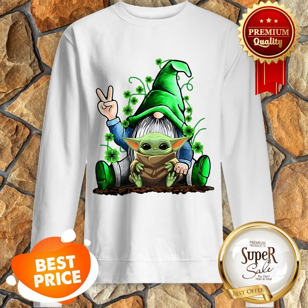 Nice Gnome Hug Baby Yoda Irish St. Patrick’s Day Shirt - Image 2