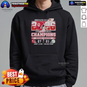 Alternative view of Hot Indiana Beat Miami 27-21 CFP National Champions T-Shirt