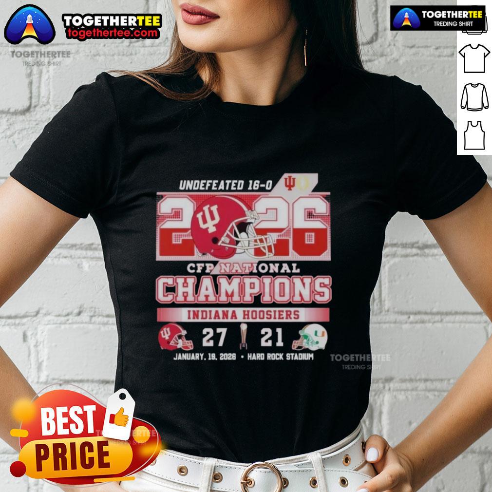 Hot Indiana Beat Miami 27-21 CFP National Champions T-Shirt - Image 3