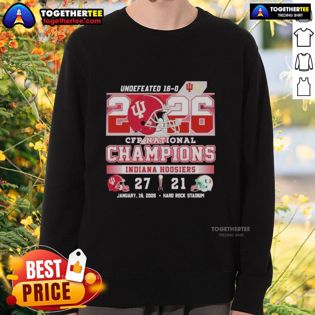 Hot Indiana Beat Miami 27-21 CFP National Champions T-Shirt - Image 5