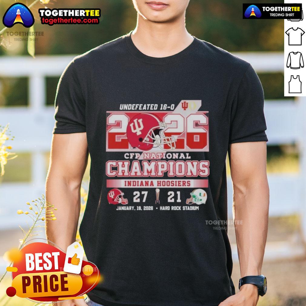 Hot Indiana Beat Miami 27-21 CFP National Champions T-Shirt