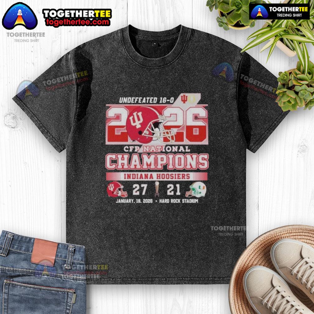 Hot Indiana Beat Miami 27-21 CFP National Champions T-Shirt - Image 6