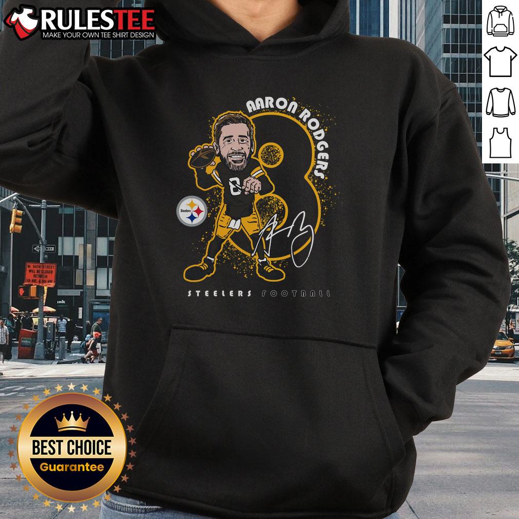 Official Aaron Rodgers Black Pittsburgh Steelers Steel City T-Shirt - Image 2