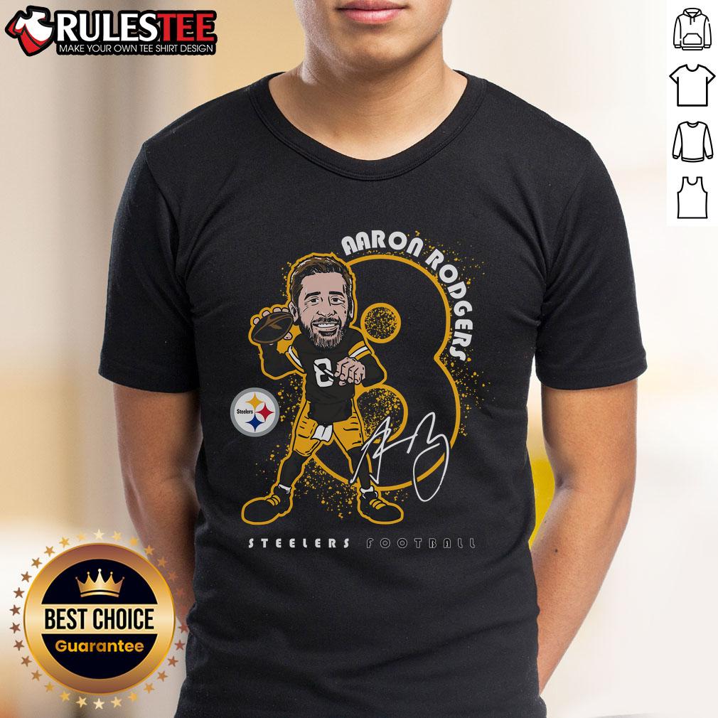 Official Aaron Rodgers Black Pittsburgh Steelers Steel City T-Shirt