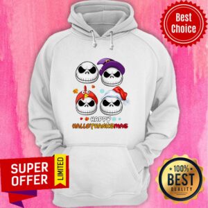Alternative view of Nice Jack Skellington Happy Hallothanksmas Shirt