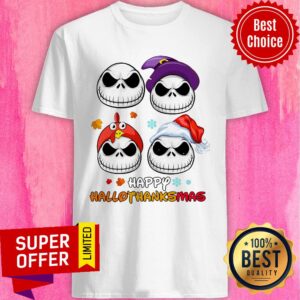 Nice Jack Skellington Happy Hallothanksmas Shirt