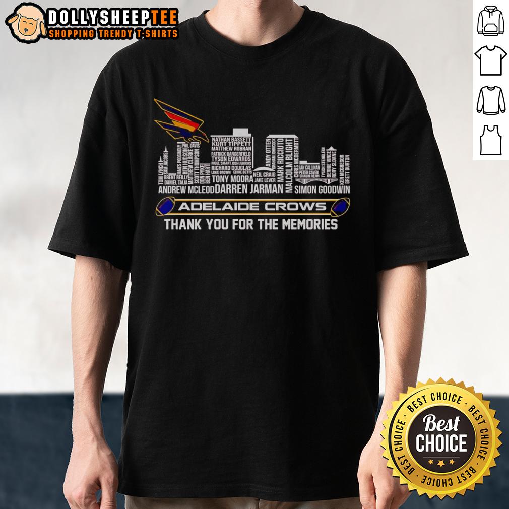 Good Skyline Name Adelaide Crows Thank You For The Memories T-Shirt