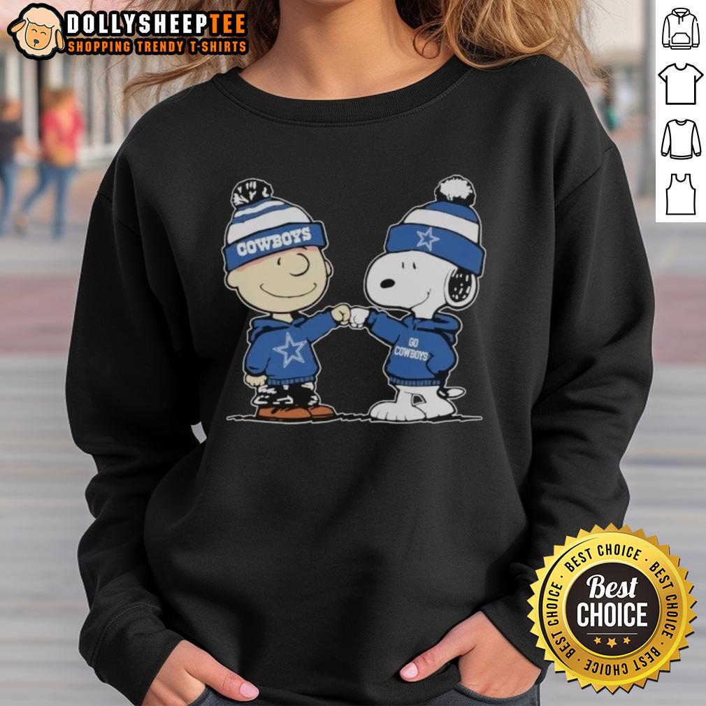 Premium Dallas Cowboys Snoopy And Charlie Brown Best Friends T-Shirt - Image 5