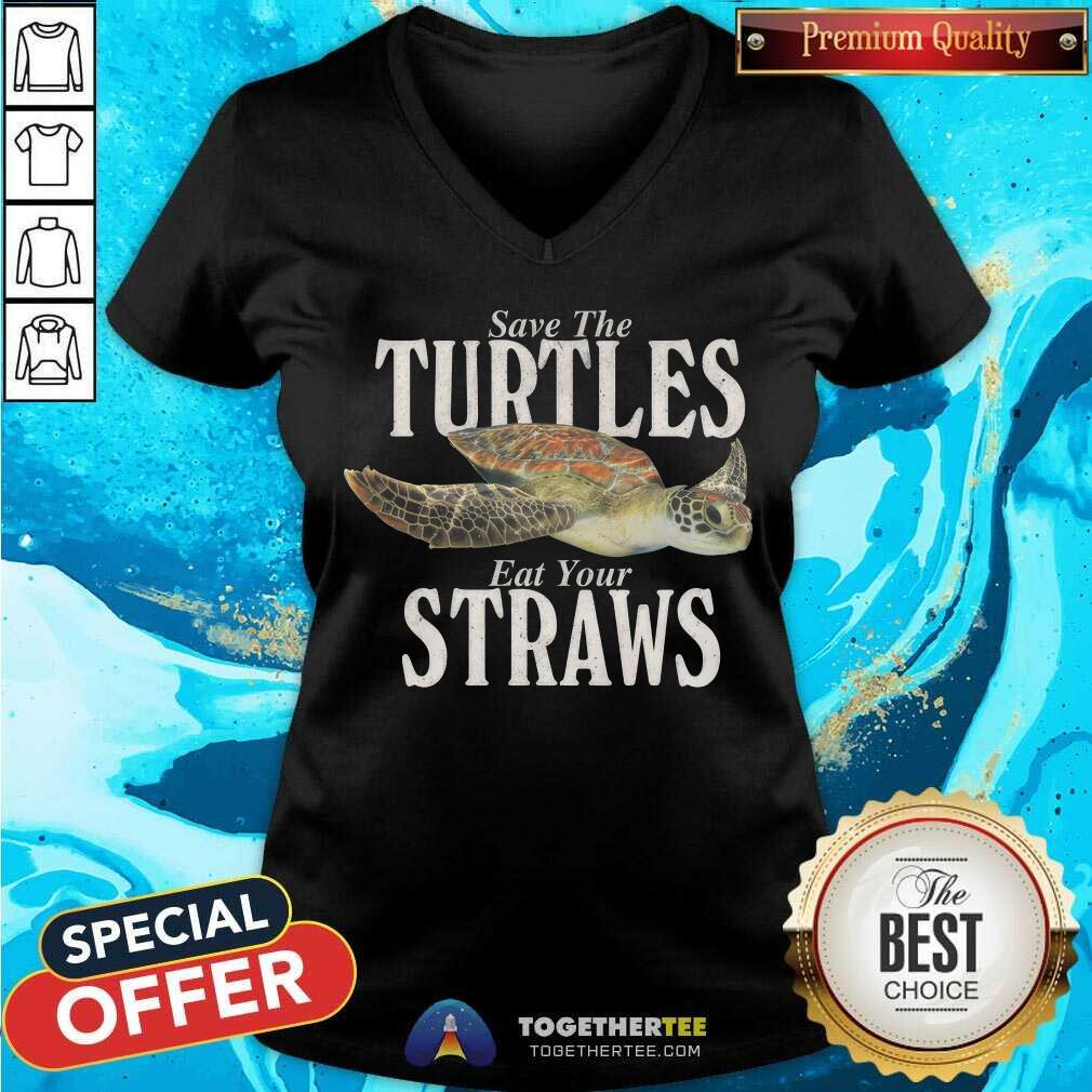 Premium Save The Turles Eat Your Straws T-Shirt - Image 3