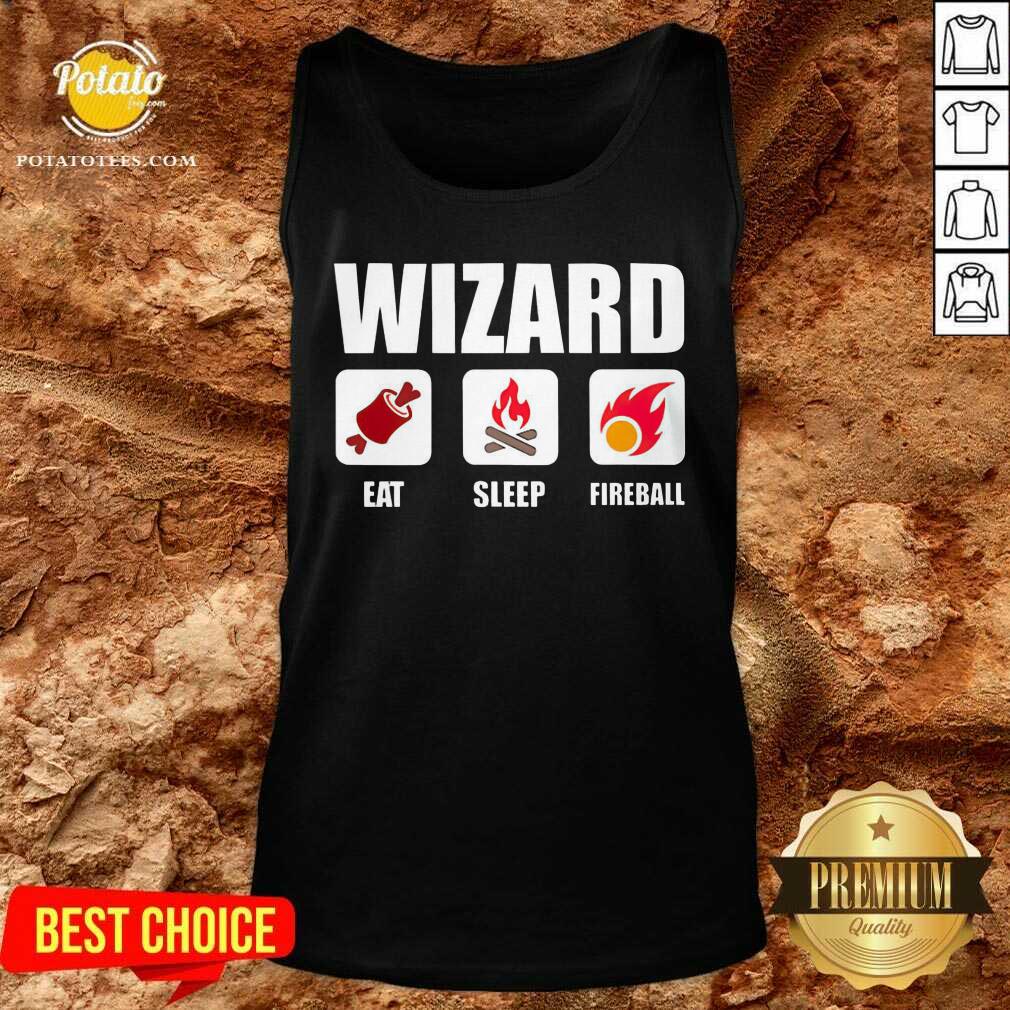 Official Eat Sleep Fireball Wizard Shirt - Image 4