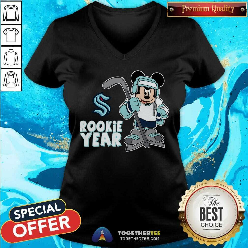 Great Seattle Kraken Mickey Disney Rookie Year T-Shirt - Image 3