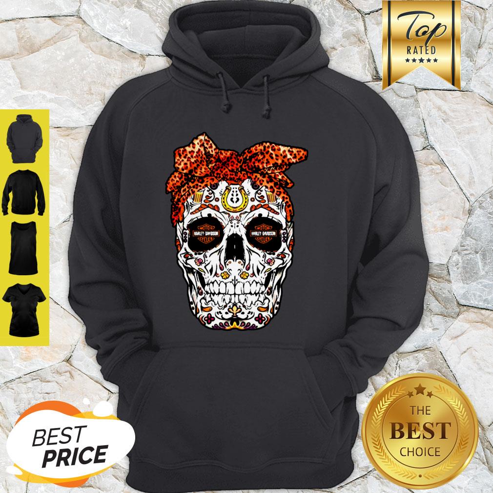 Sugar Skull Motor Harley Davidson Cycles Shirt - Image 5
