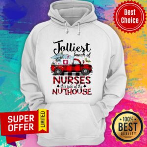 Alternative view of Awesome Jolliest Bunch Of Nurses This Side Of The Nuthouse Christmas Shirt