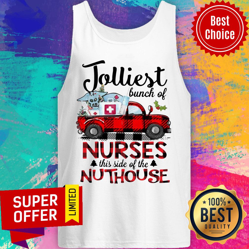 Awesome Jolliest Bunch Of Nurses This Side Of The Nuthouse Christmas Shirt - Image 4