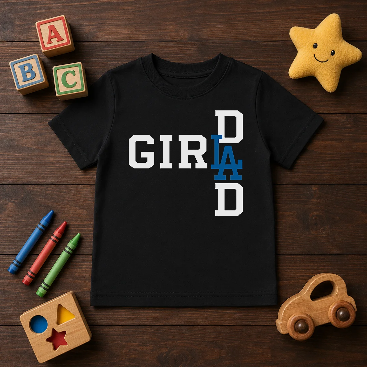 Pretty Los Angeles Dodgers LA Girl Dad Shirt - Image 9