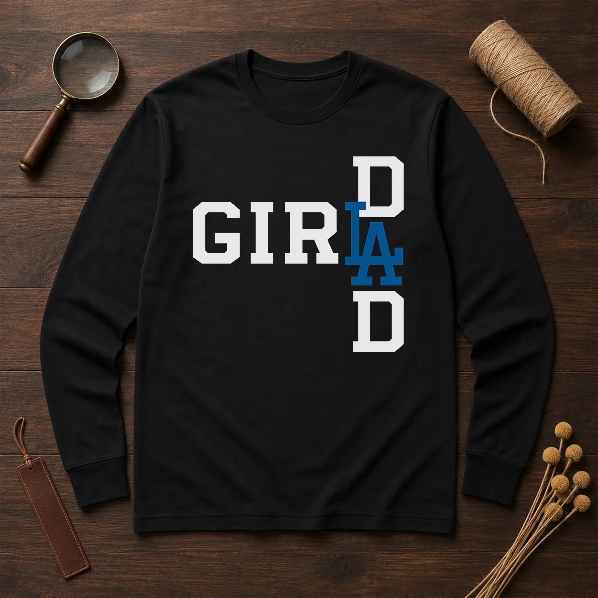 Pretty Los Angeles Dodgers LA Girl Dad Shirt - Image 6