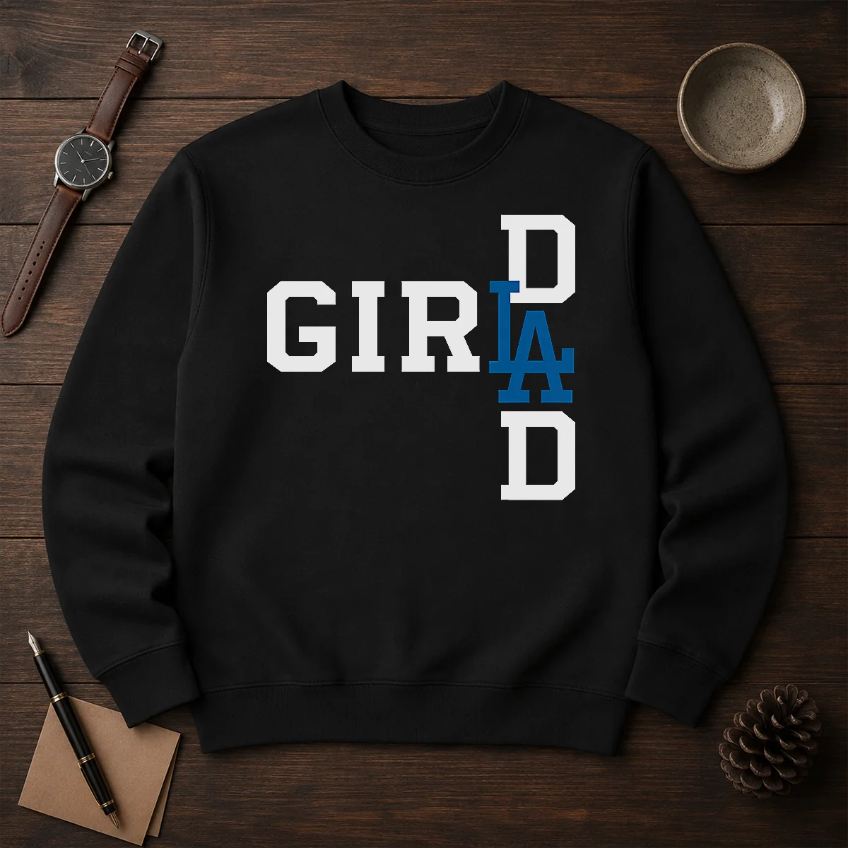 Pretty Los Angeles Dodgers LA Girl Dad Shirt - Image 7